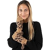 Funky Junque Warm Knit Double Layer Pom Touchscreen Texting Gloves