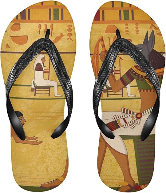 Linomo Men's Vintage Egypt Egyption Slim Flip Flop Summer