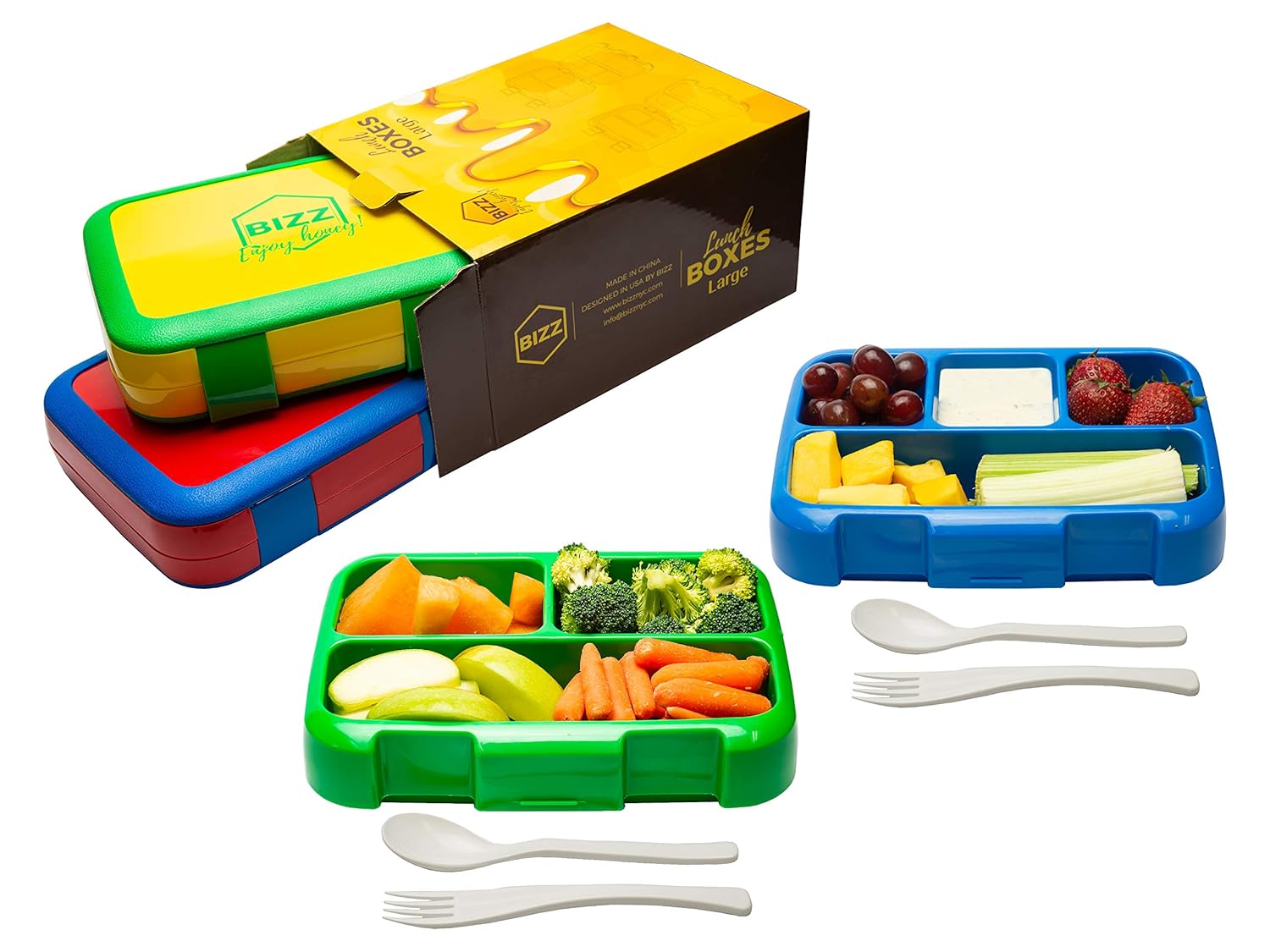 Dishwasher Safe Tray Lunchbox Portable Portion Control Meal Prep