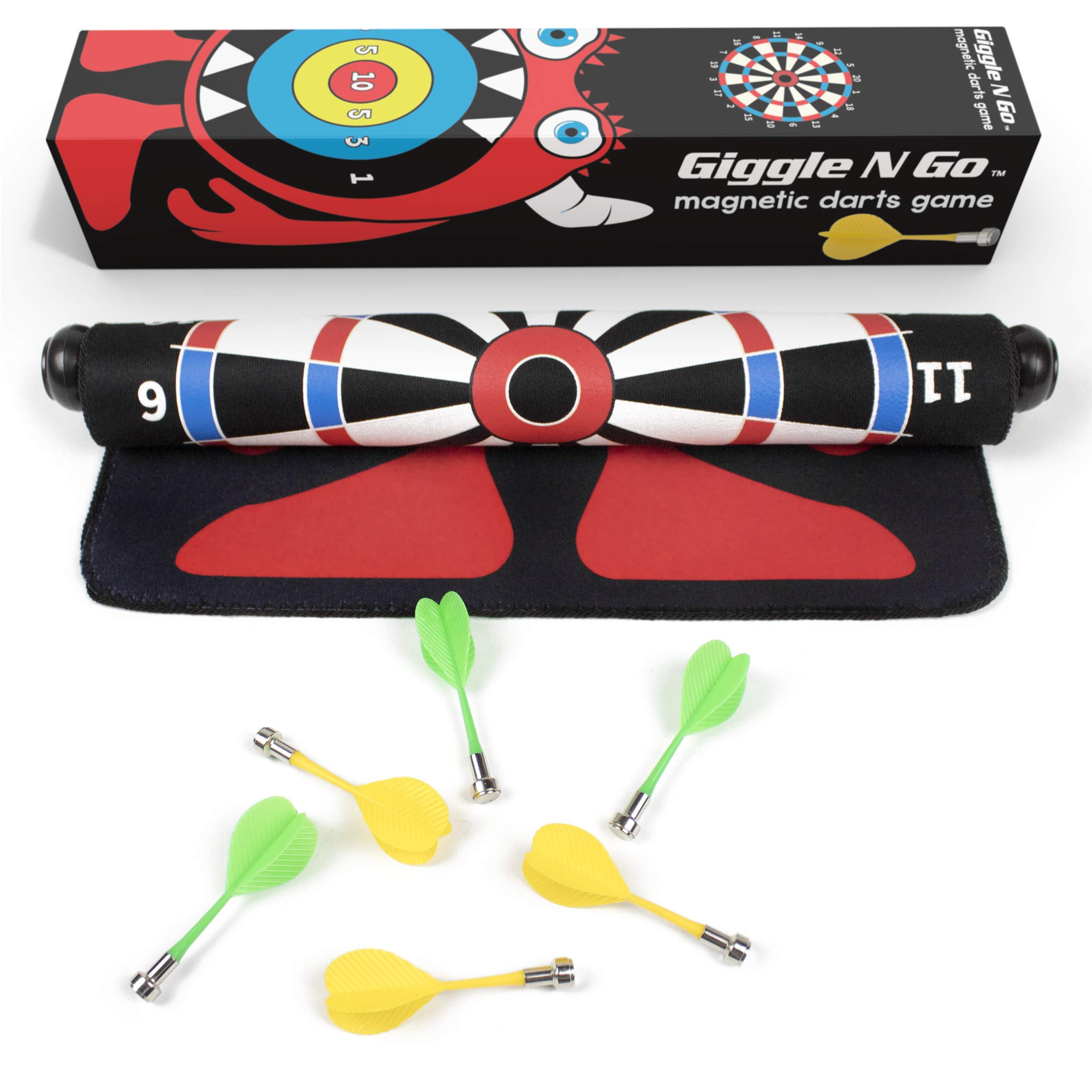 Giggle N Go Magnetic Dart Board Kids - Magnetic Dart Board for Boys or Girls Boys Gifts Age 6 and Above. Fun Dart Game for Kids and Make Great Xmas or Birthday Gifts for Boys or Girls