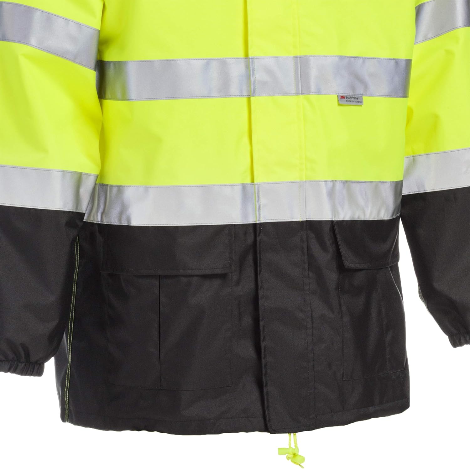 West Chester JD44530 John Deere High Visibility ANSI Class III Rain Suit Jacket and Bib with Color Block: Lime Green/Black, Large, 3M Reflective Tape, Reflective John Deere Logo: Industrial & Scientific