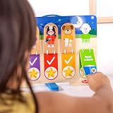 Melissa & Doug Wooden Daily Routines Chart Double-Sided Interactive Board Kids view 6