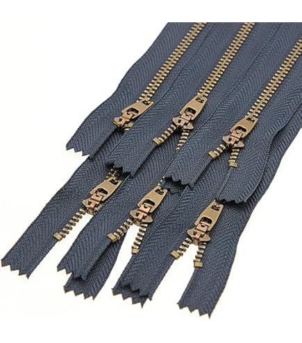 Amazon.com: 4 Inch Metal Zipper Black Gold Brass Heavy Duty Non
