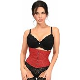 Daisy corsets Women's Cherry Bomb Glitter Steel Boned Mini Cincher Corset