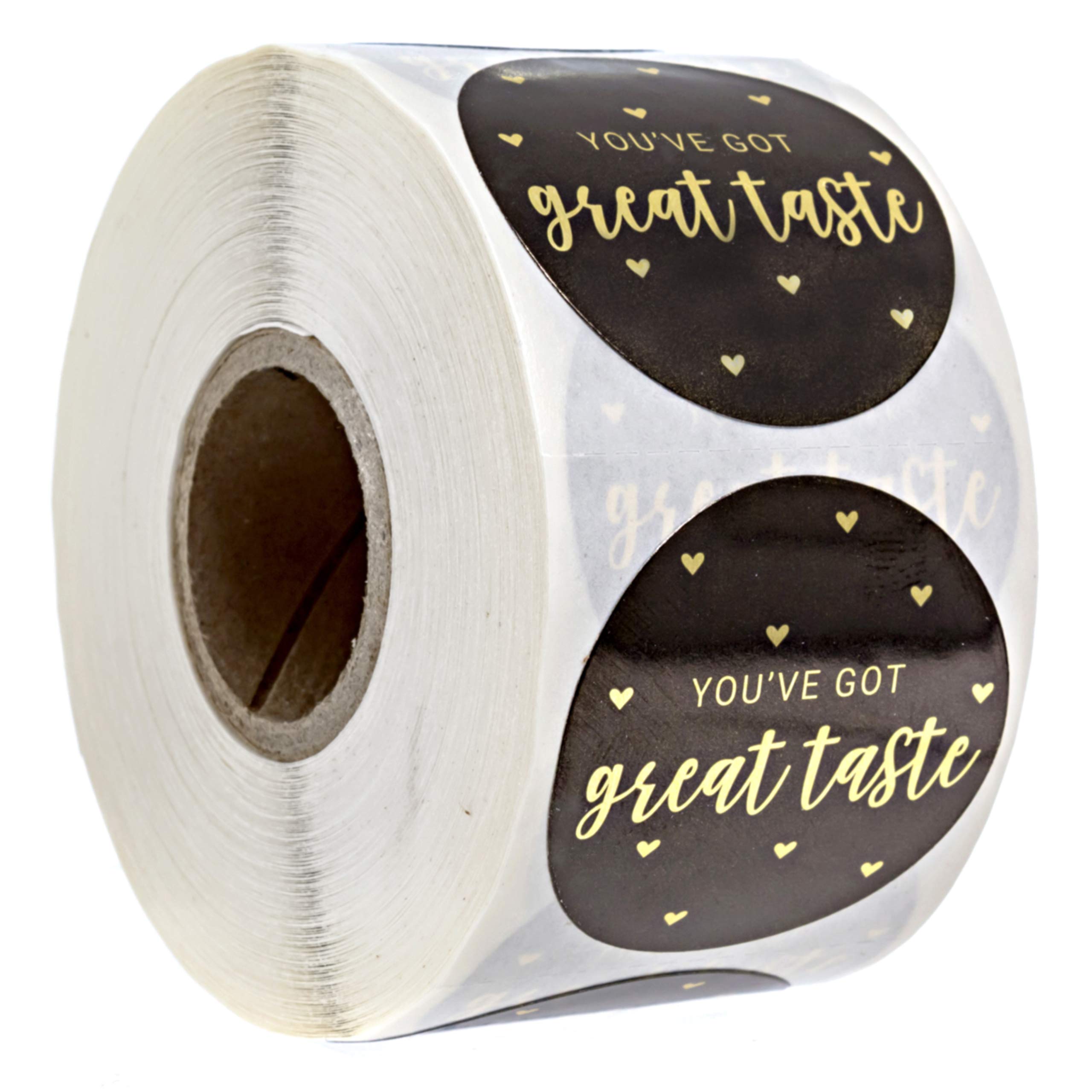 You've Got Great Taste Stickers / 500 Small Business Labels / 1.5" Gold Foil Business Stickers/Poly Mailer Thank You Order Seals/Made in The USA