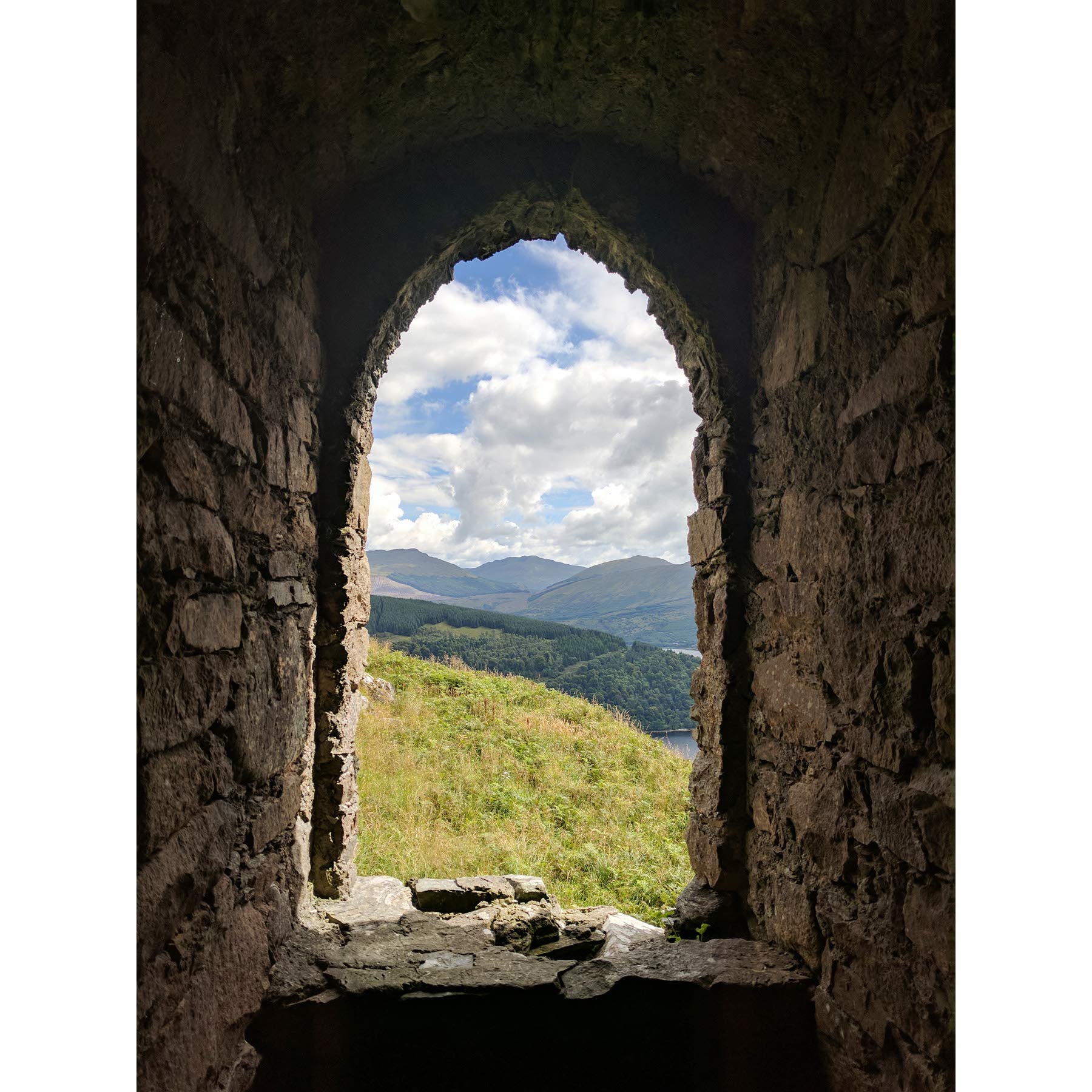 Koumu Inveraray View Scotland Highlands Window Building Photo Large Wall Art Print Canvas Premium Mural