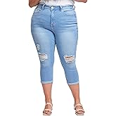 YMI Womens Royalty for Me Women's Plus Size Essential Cuff Capri