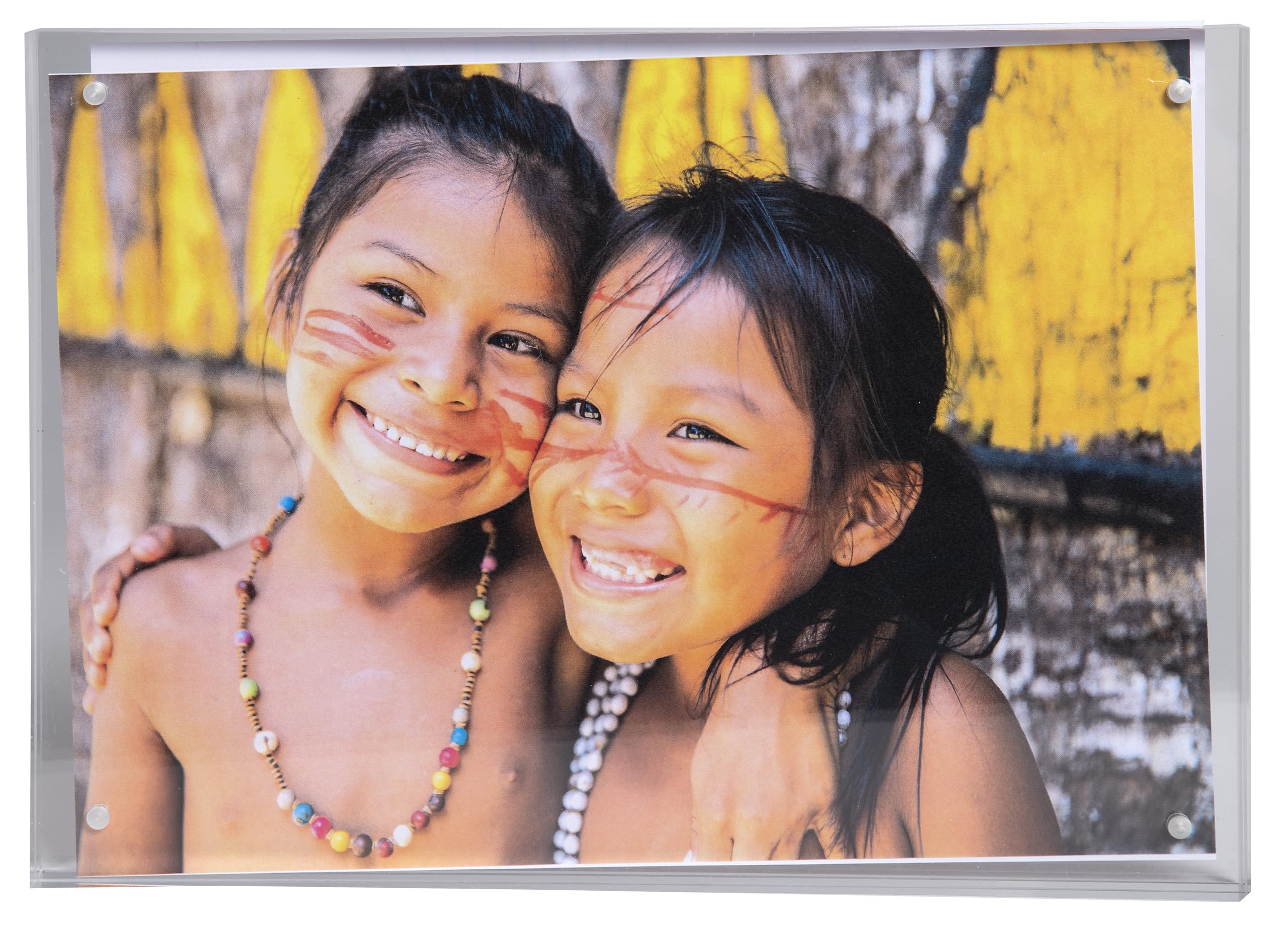 Exacompta - Ref 86458D - Sign Holder with Magnetic Closure - Suitable for A6 Paper, Made from PMMA (Acrylic) Material, Visible Both Sides - Clear Transparent