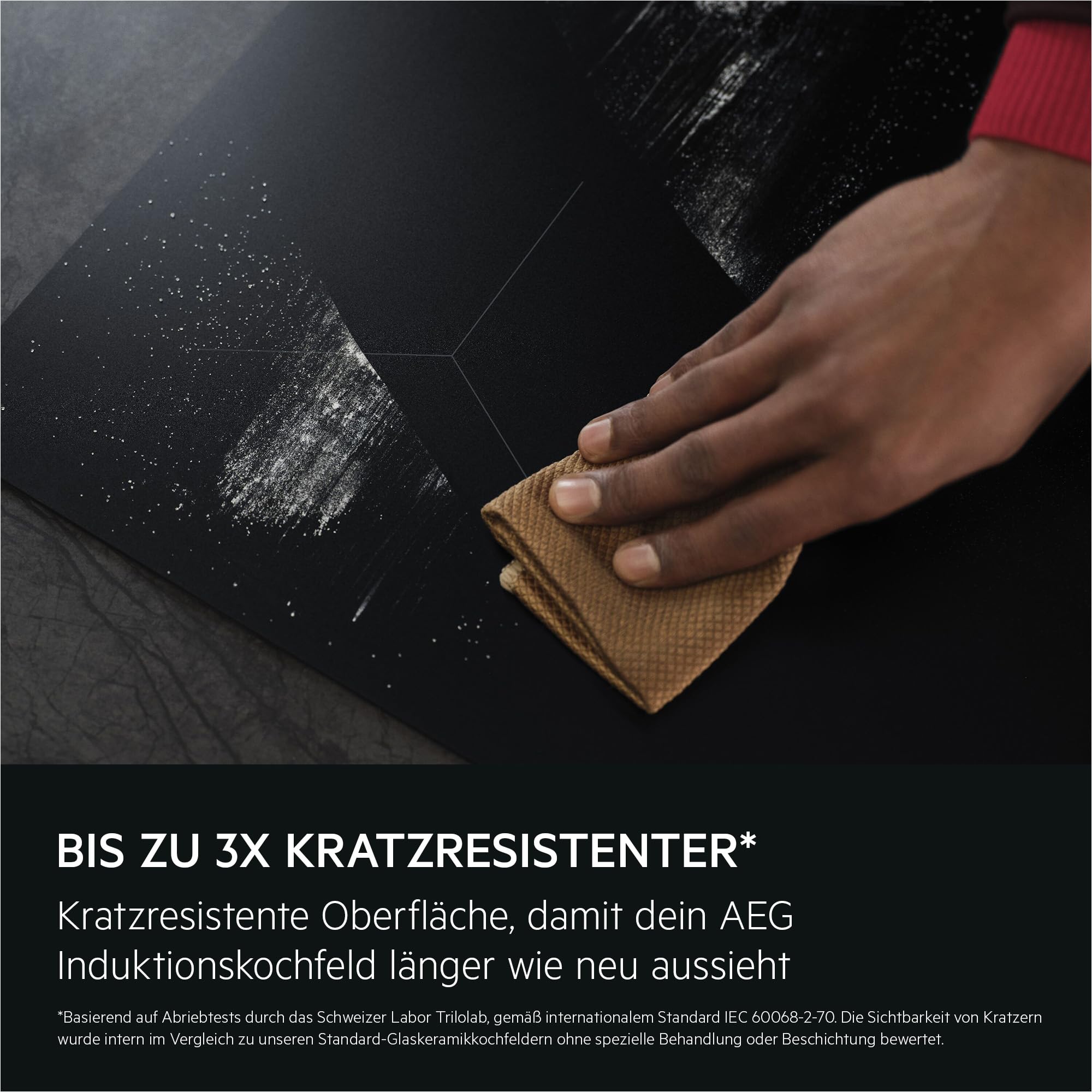AEG Induktionskochfeld Autark 60 cm, Made in Germany, 4 Flex-Kochzonen mit kratzresistenter SaphirMattSE-Oberfläche, Bräterzone für mehr Flexibilität, Powerfunktion,Timer, Rahmenlos, Touch, TO64IC0FIT 2