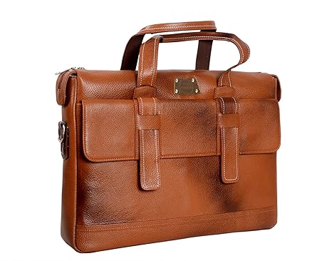 leather office bags for mens amazon