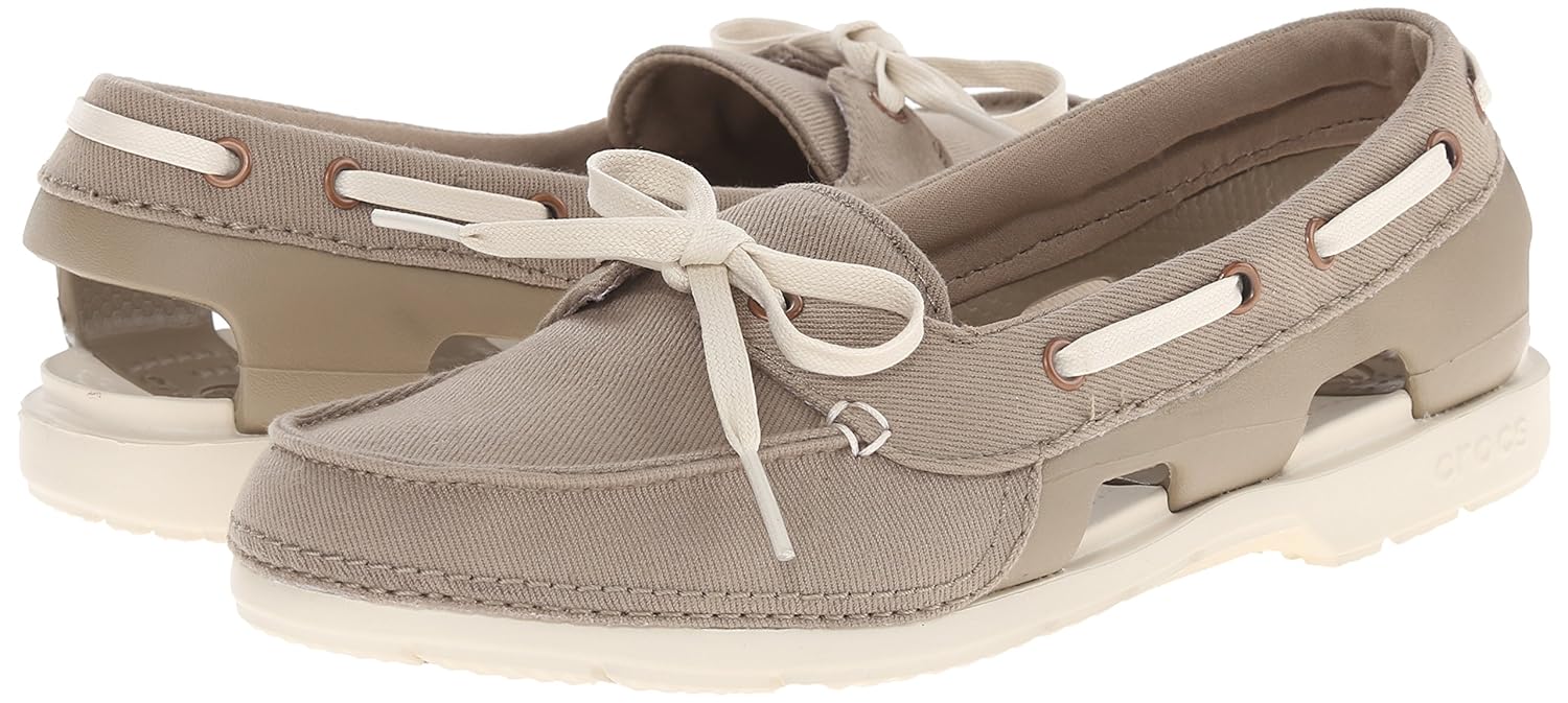crocs women's beach line hybrid boat shoe w canvas sneakers
