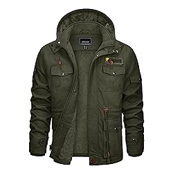 CRYSULLY Men's Multi Cargo Pocket Tactical Safari