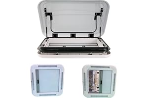KUNGHEI RV Skylights RV Roof Vent Hatch with LED Light Lighting and Blinds, RV Window Skylight, Trailer RV Camper Window LED Skylight With RV Lamp for RV Caravan Motorhome(34.4*22.6in)