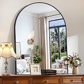 CIRCUMI Arched Wall Mirror, 36"x48" Black Arched Mirror for Bathroom | Tempered Glass, Metal Frame, Large Size for Living Room,Entryway,Over Sink, Arch Mirror for Decor, Shatterproof&amp;Crystal-Clear