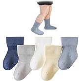 VIAOKUTH Baby Girls/Boys Socks Soft Cotton Infant Sock Set Newborn Dress Socks 5 Pairs Comfortable Sock for Toddler
