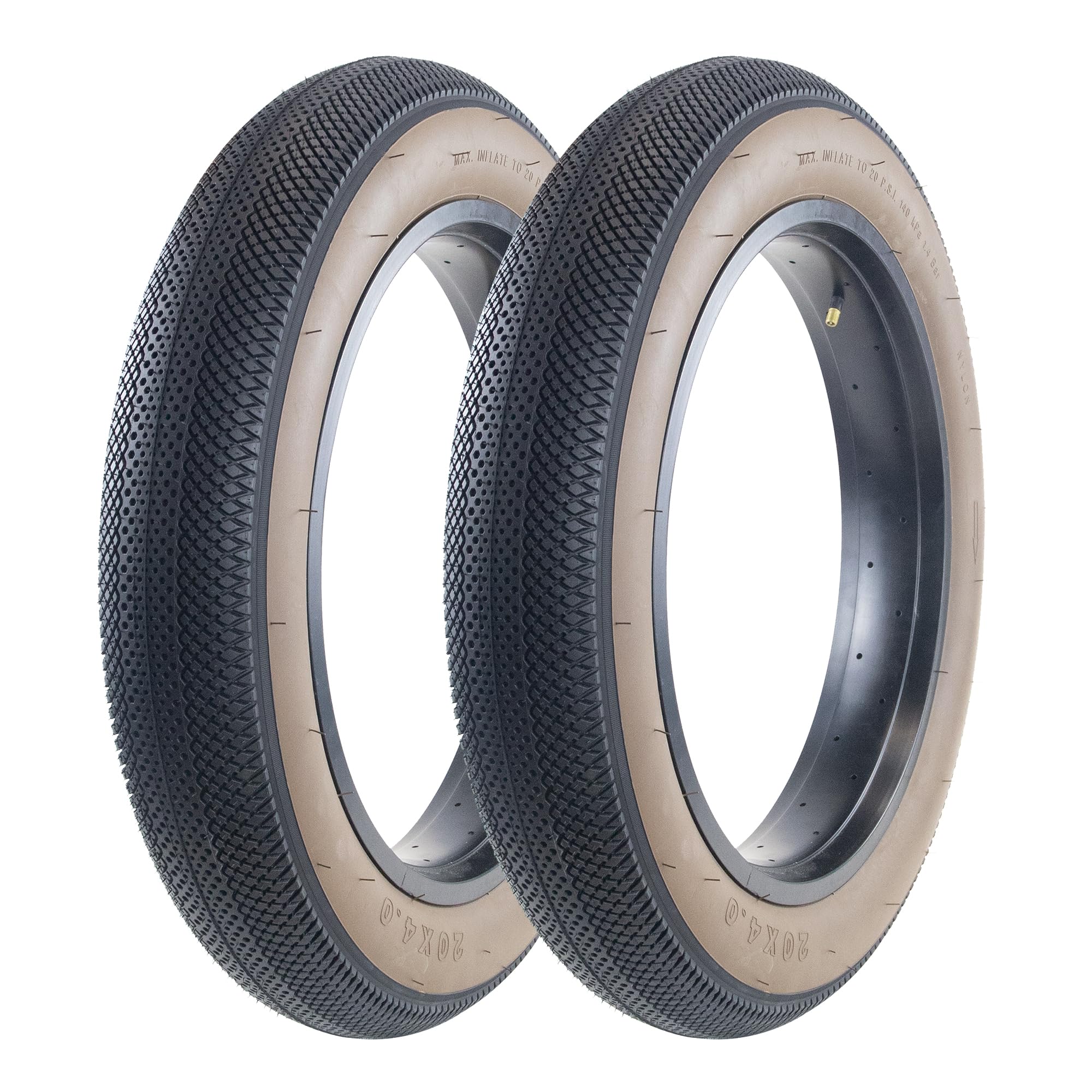 MEGHNA 2 Pack 20x4.0 Heavy Duty E-Bike Tyres F