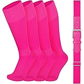 VONMELLI Youth Baseball Belt and Socks Combo, Elastic Softball Belts and Socks for Boys and Adult (2 Pairs of Socks & 1 Belt)