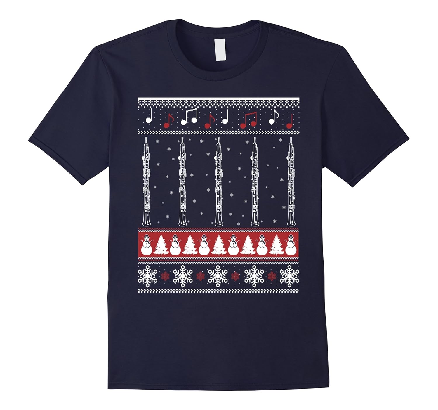 Oboe Ugly Christmas Sweater Style T Shirt-ANZ