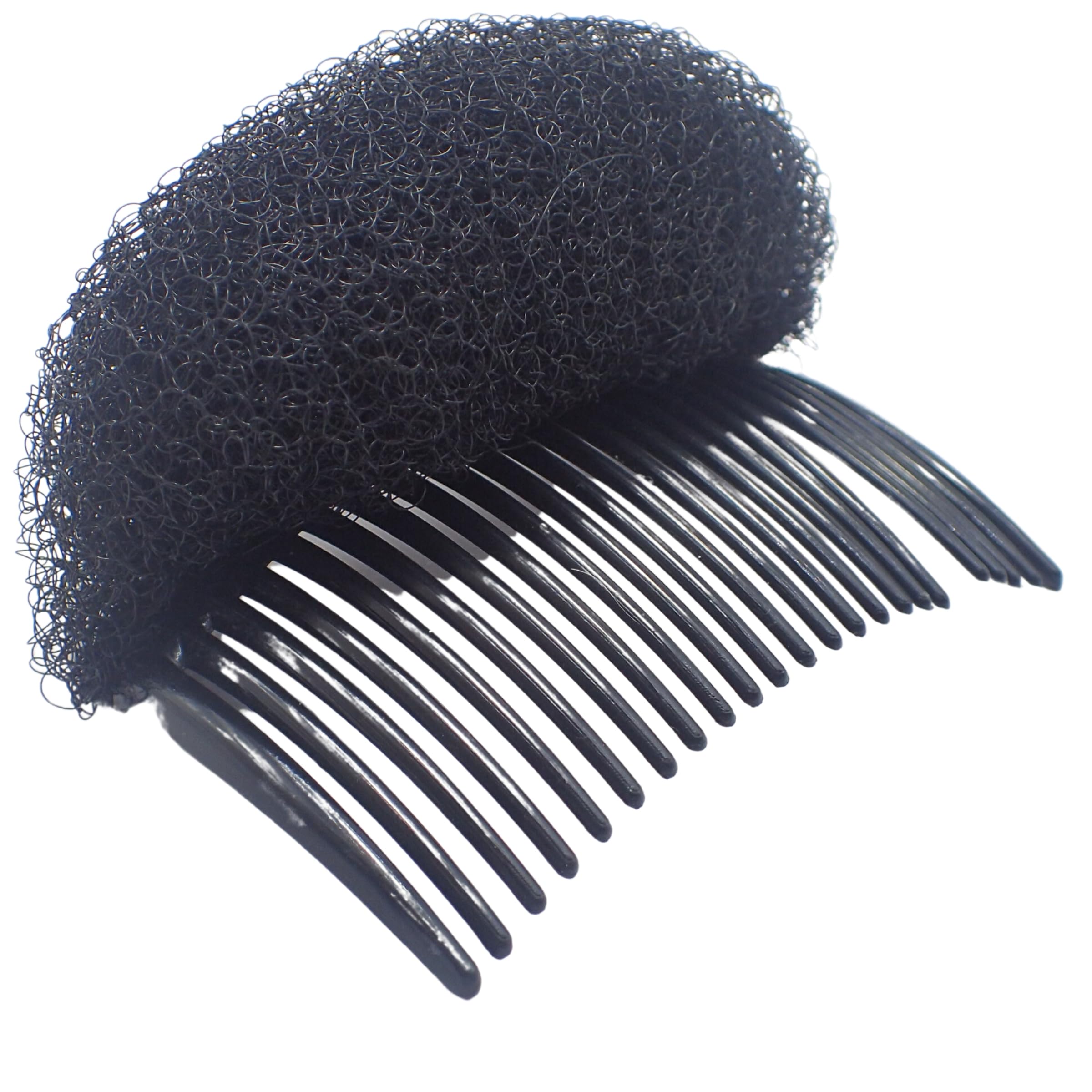 Topkids Accessories 9cm Bump Comb Hair Shaper, Hair Styler for Women & Girls, Easy to Use Quiff Styler, Hair Puff Pin Holder, Fringe Bun Shaper Hair Styling Accessories for Adults & Kids (Black)