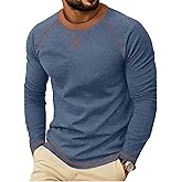 Askdeer Mens T-Shirt Long/Short Sleeve Cotton Shirts Casual Stylish Crewneck Shirts