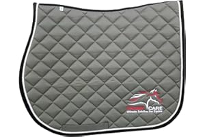 Equine Care Full Size English Saddle Pad – Generous Cut for Large Horses – All-Purpose Fit for Trail, Jumping, Schooling – Br
