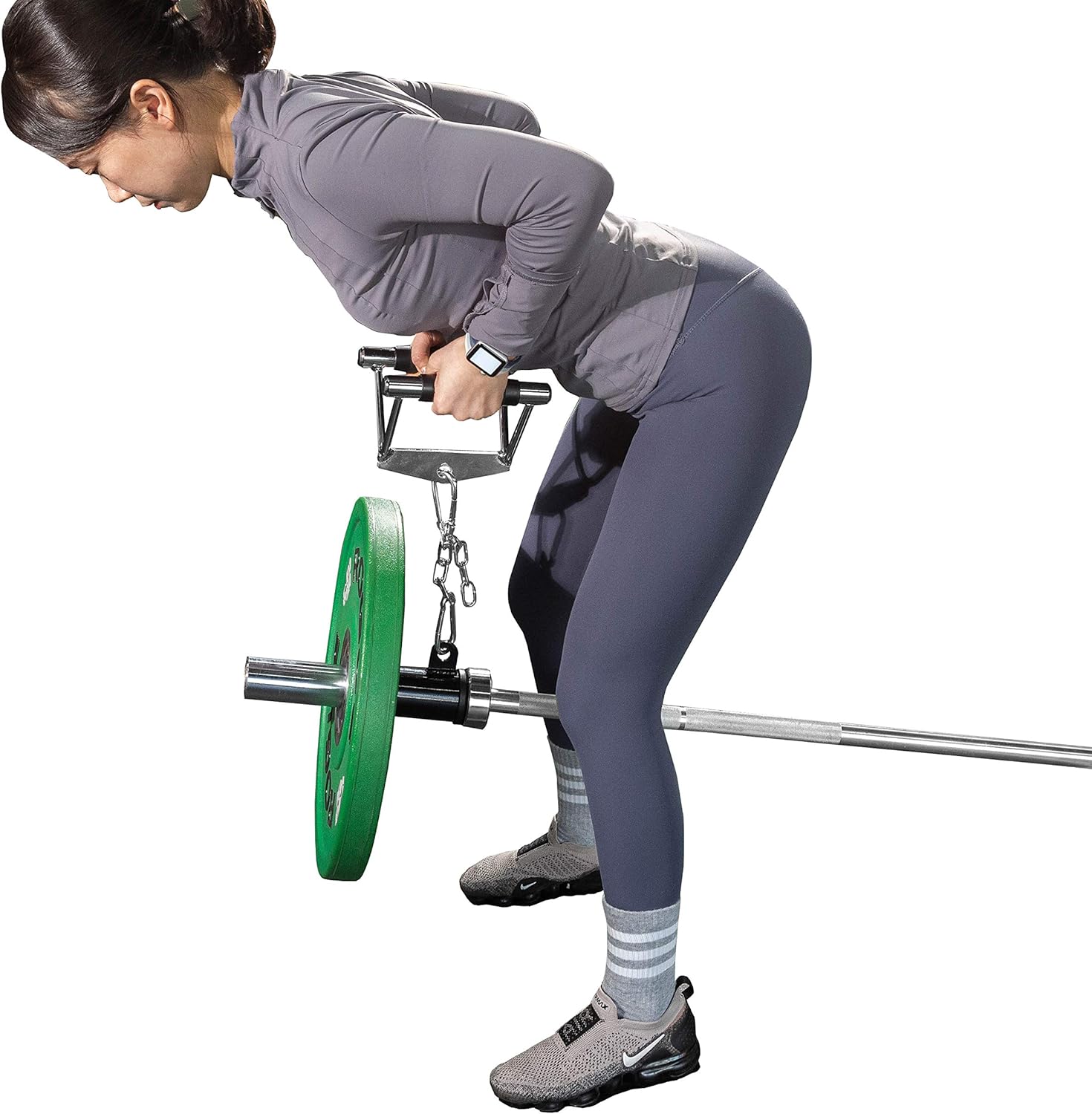 T-bar Row Platform Landmine Attachment with Chain- Fit 2" Olympic Bar - Use with Cable Machine Attachment Hand : Sports & Outdoors