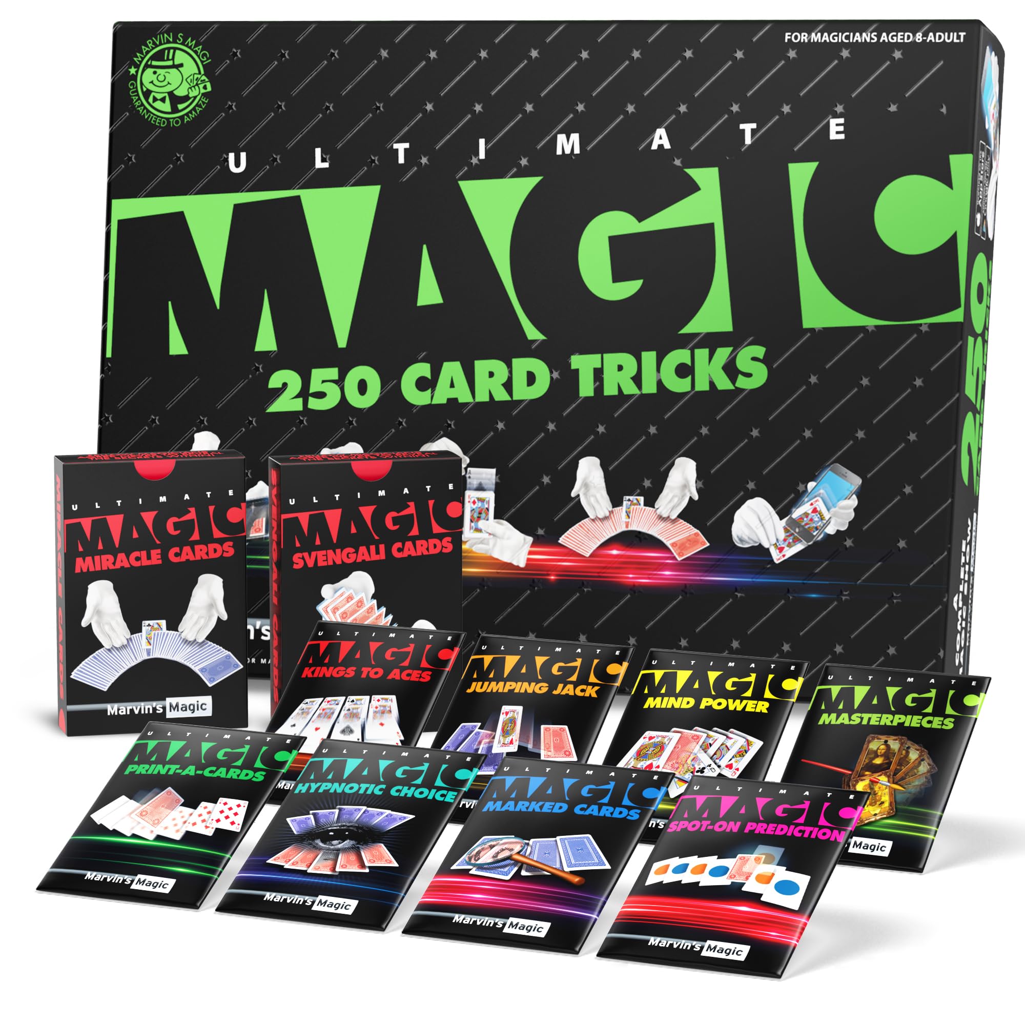 Marvin's Magic - Ultimate 250 Card Tricks Set | Children and Adults Magic Card Set | Includes Illustrated Guide | Suitable for Age 8+ — image 1