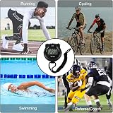 BEHAHAI Digital Stopwatch Timer Large Display Lap Split Training Clock Black view 6