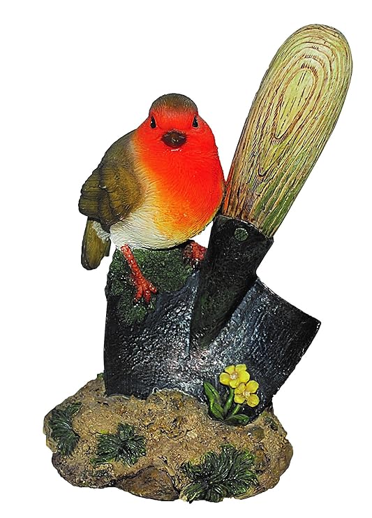 Vivid Arts Robin on a Trowel Home or Garden Decoration (BGTROWF