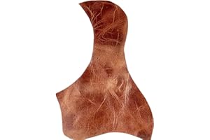 YWYLL Guitar Pickguard Anti-Scratch Guard Plate Perfect Replacement, Genuine Leather，Self Adhesive (2-oil-wax leather)
