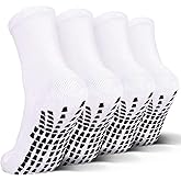 Raigoo Grip Socks For Kids(4-16 Years Old) Youth Boys & Girls, Cushioned Sport Athletic Hospital Socks