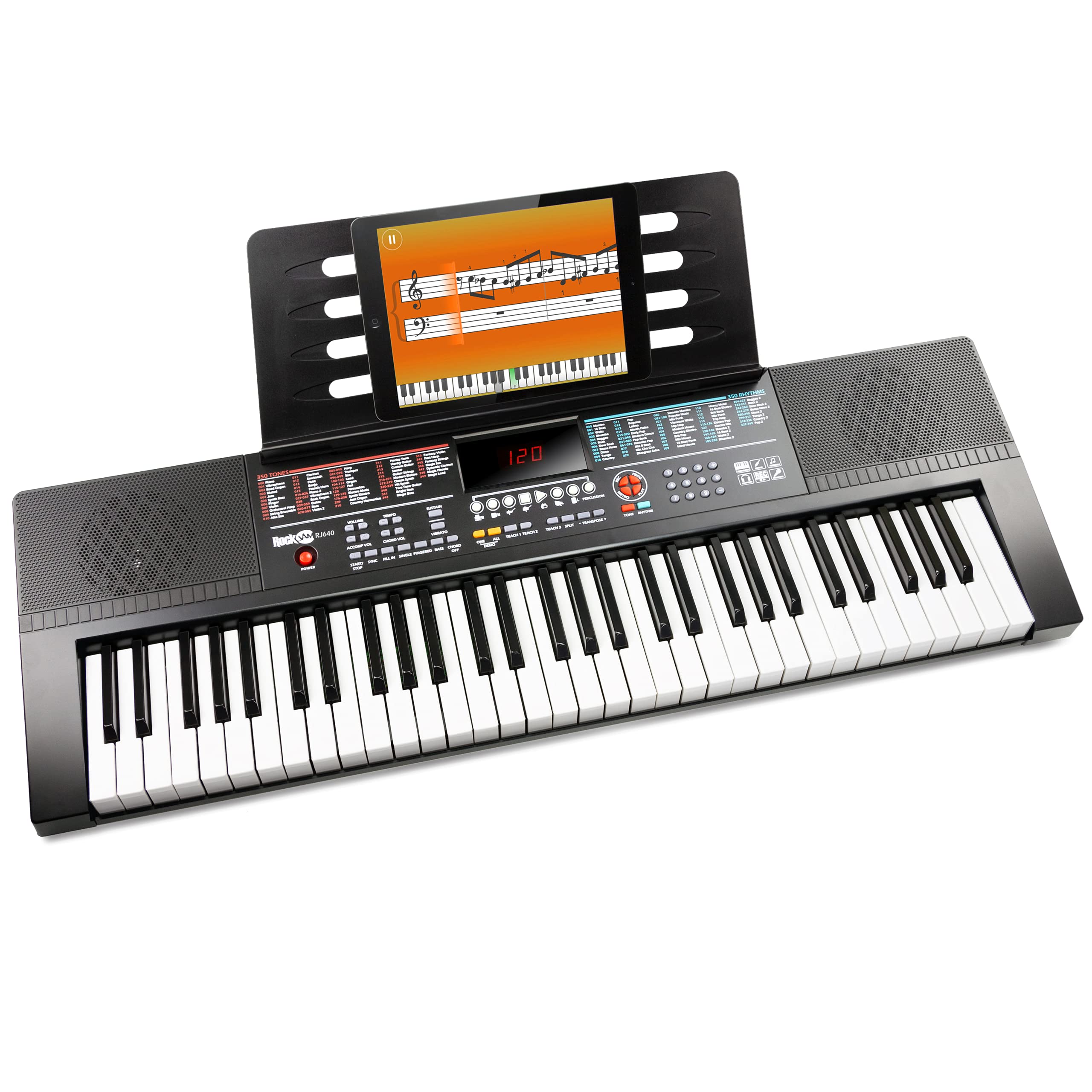 Photo 1 of ***MISSING PARTS***
RockJam 61-Key Keyboard Piano with Sheet Music Stand, Note Stickers and Lessons