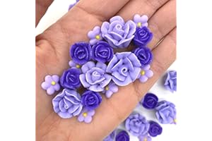 30 Violet Icing Flowers | Small Edible Roses | Lavender Sugar Flowers | Violet Sprinkles | Simply Sucré