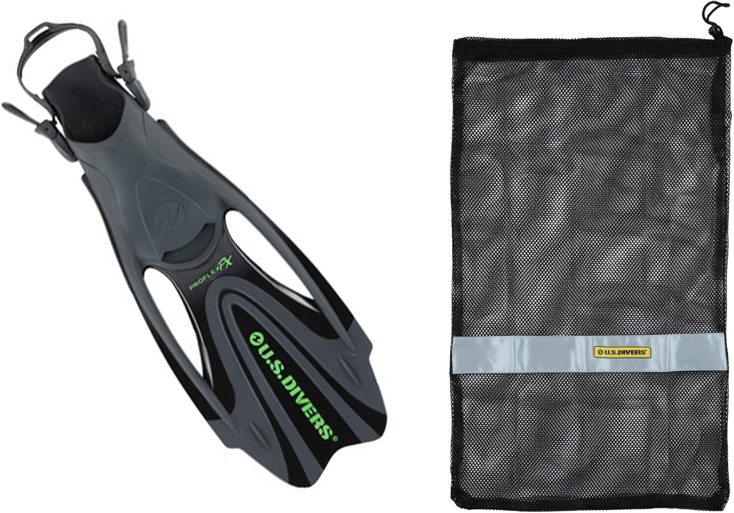 U.S. Divers Proflex FX Fin with Mesh Carrying Bag, Black, Large Sports & Outdoors