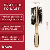 KENT 60mm Volumising Round Brush PF03 Beechwood Bristle Nylon Medium Long Hair view 6