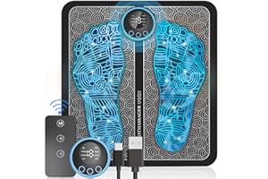 UQQU EMS Foot Massager for Neuropathy,Foot Massager Pad for Pain Plantar Relief, Muscle Relaxation,Portable & Rechargeable Feet Stimulator Massager Mat