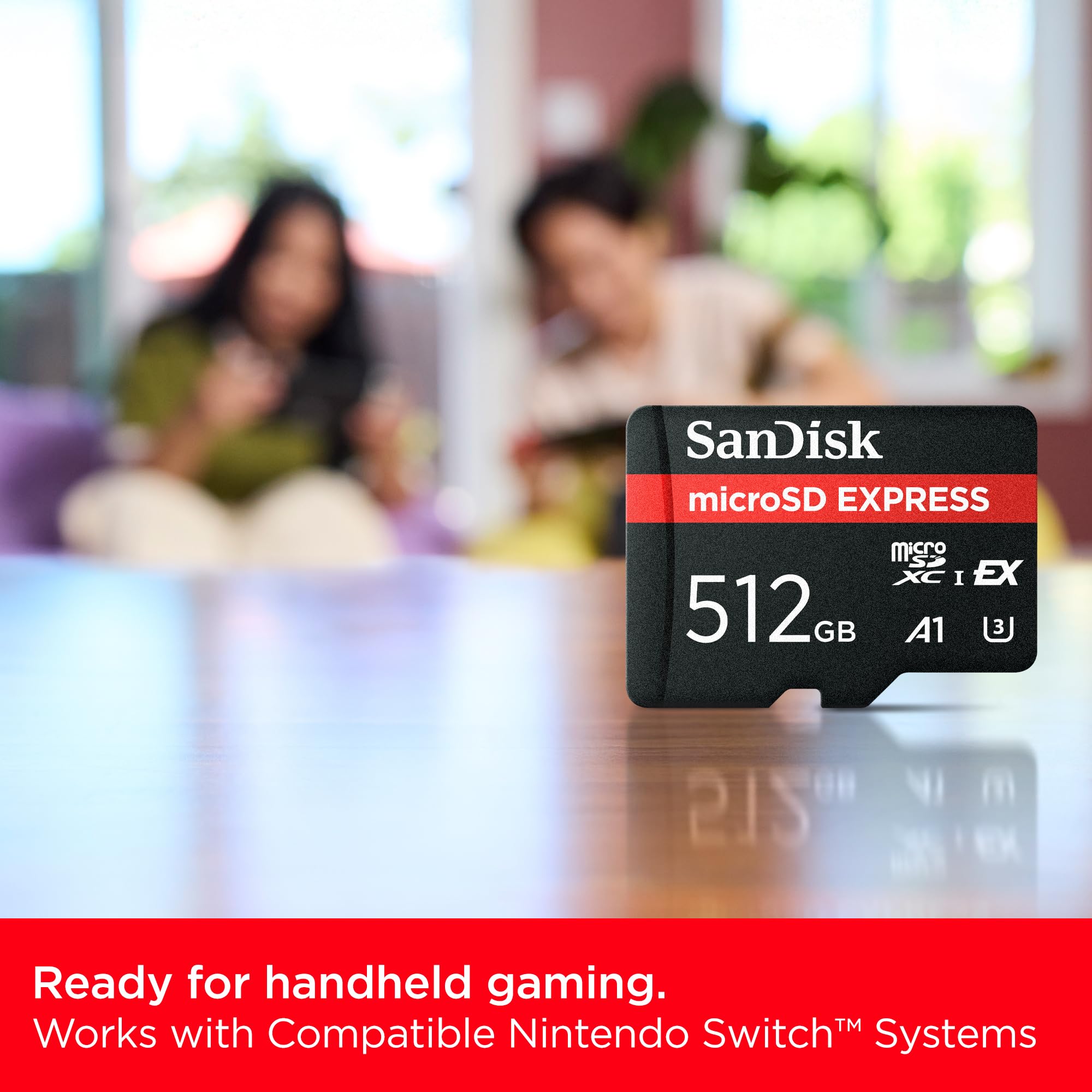 SanDisk 512GB microSD Express Card - Works with Nintendo-Switch 2, Up to 880MB/s Read, Up to 650MB/s Write, 220MB/s Sustained Write, U3, C10 - SDSQXFN-512G-GN4N