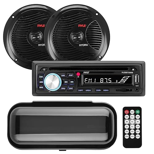 Pyle Marine Stereo Receiver Speaker Kit In-Dash LCD Digital