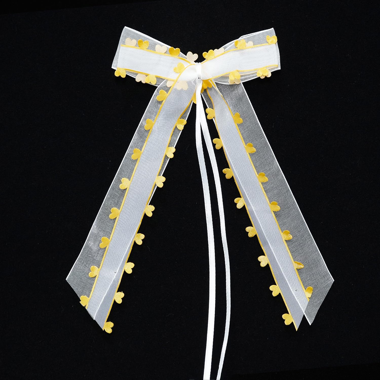 Pack of 10 Car Bows Antenna Bows Organza Heart Bows Car Jewellery Bride Couple Decoration Car Wedding Decoration Wedding Bows for Wedding Party Birthday Gift Packaging, Gold