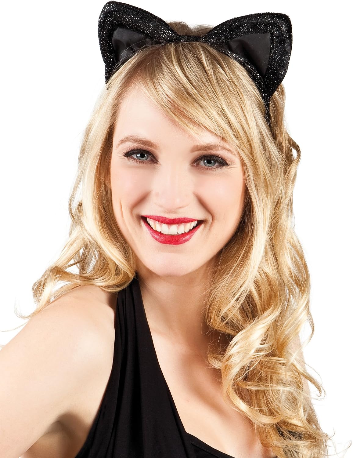 Boland 52336 - Cat Headband Black Velvet Headpiece Tiara Panther Animal Costume Carnival Theme Party, Multicoloured