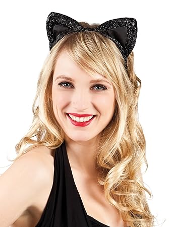 Boland 52336 - Haarreif Katze, aus Samt, Einheitsgröße, Mehrfarbig