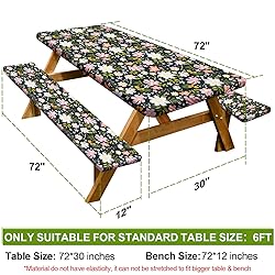 Picnic Table Cover with Bench Covers Camping