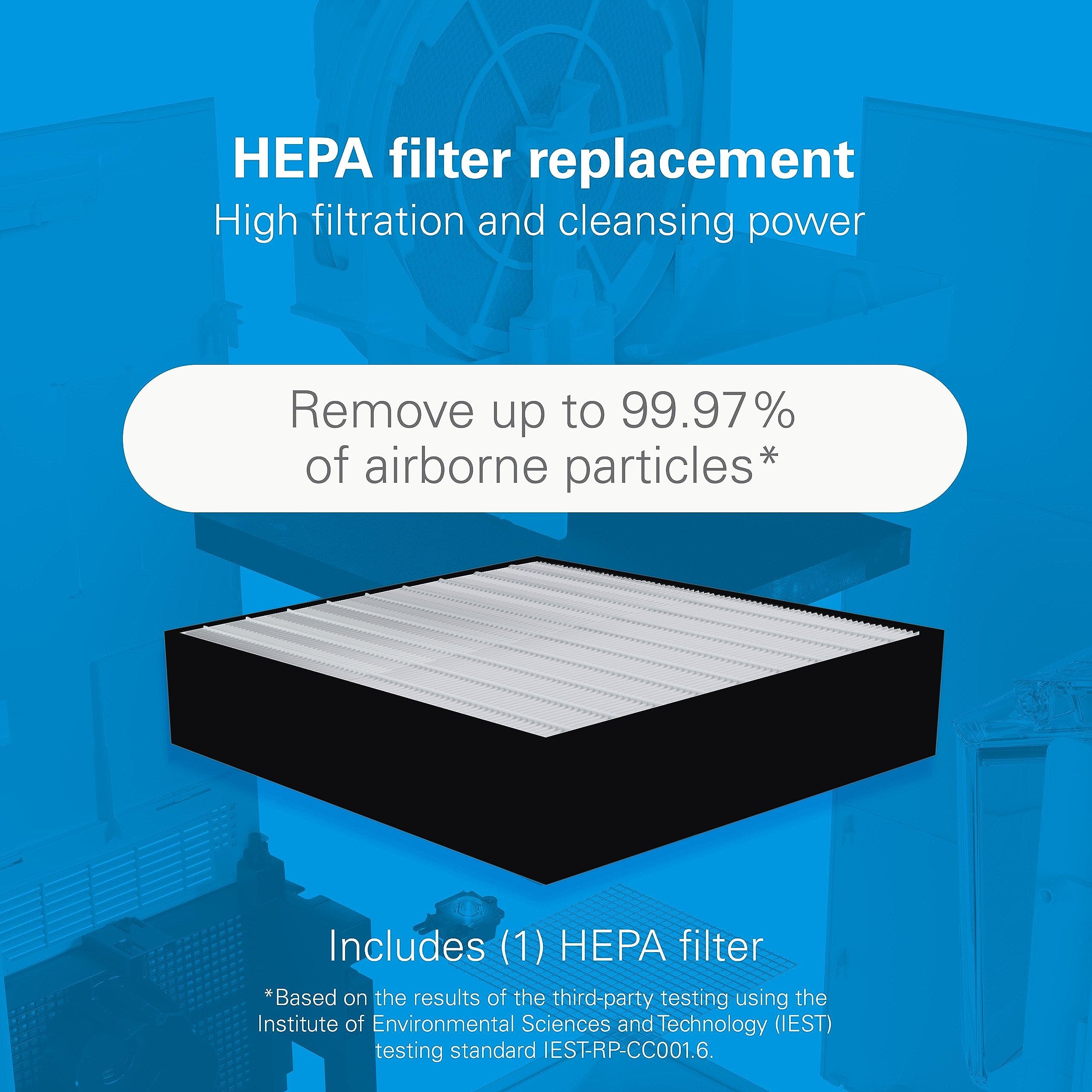 Daikin HEPA Filter, MCKB70YSAU Air Purifier Replacement for Home, Removes 99.97% of Particles as Small as 0.1 Microns, Including Pet Dander, Hair, Dust and Pollen