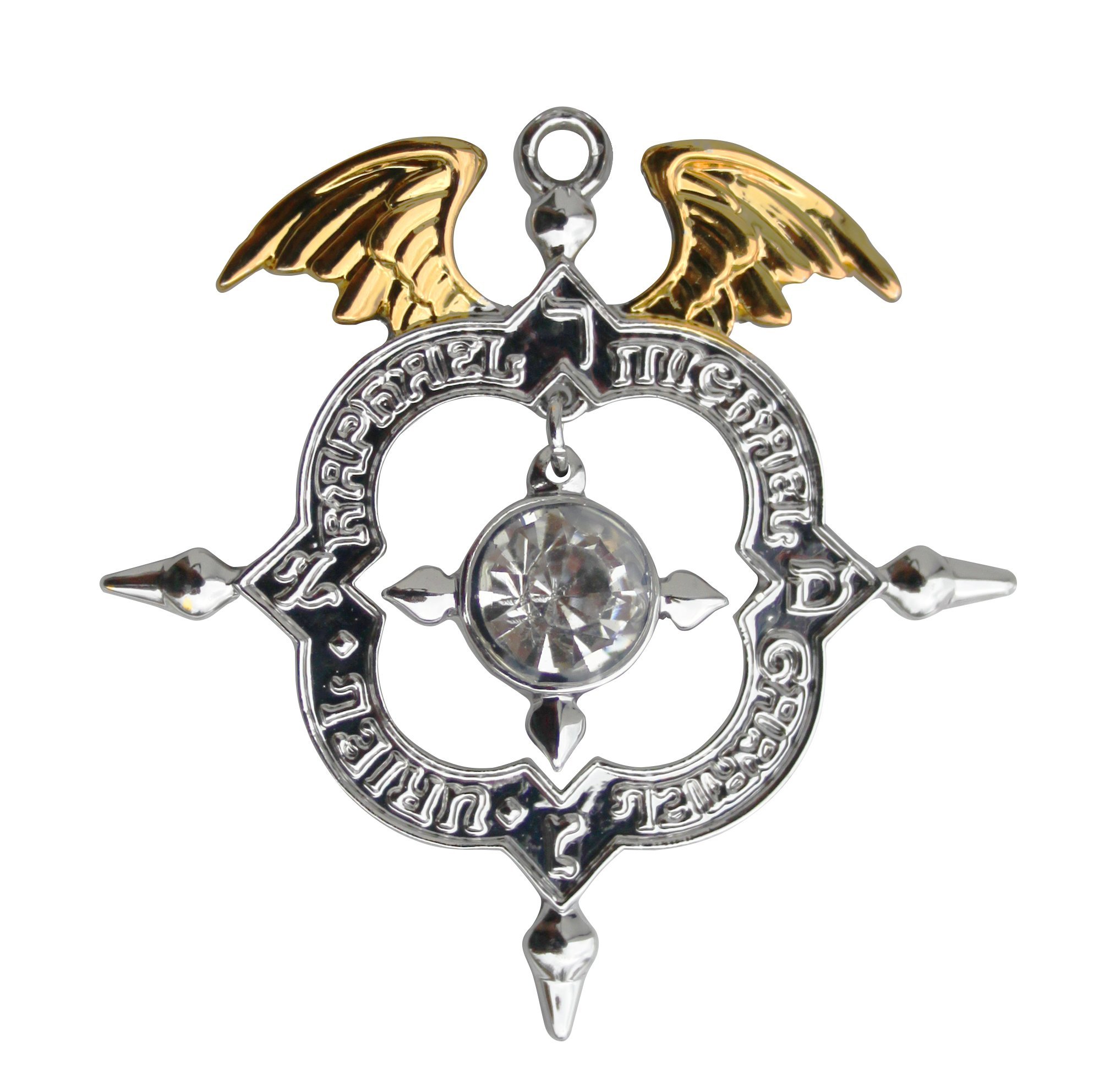 Mystic Kabbalah Winged Archangel Shield - For Mindfulness Pendant Necklace