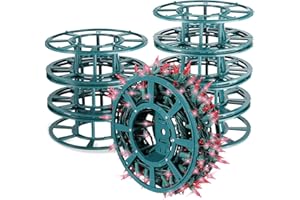 Thyle 8 Pack Christmas Light Reel All Purpose Light and Cord Wind up Cords Storage Reel Storage Container Christmas Storages Holder Extension Cord Organizer for Holiday Tree Lights(12.6 Inch,Green)