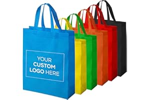 Custom Tote Bag Bulk Personalized Gift Bag with Logo Promotional Items with Your Logo Reusable Customizable Customized Shoppi