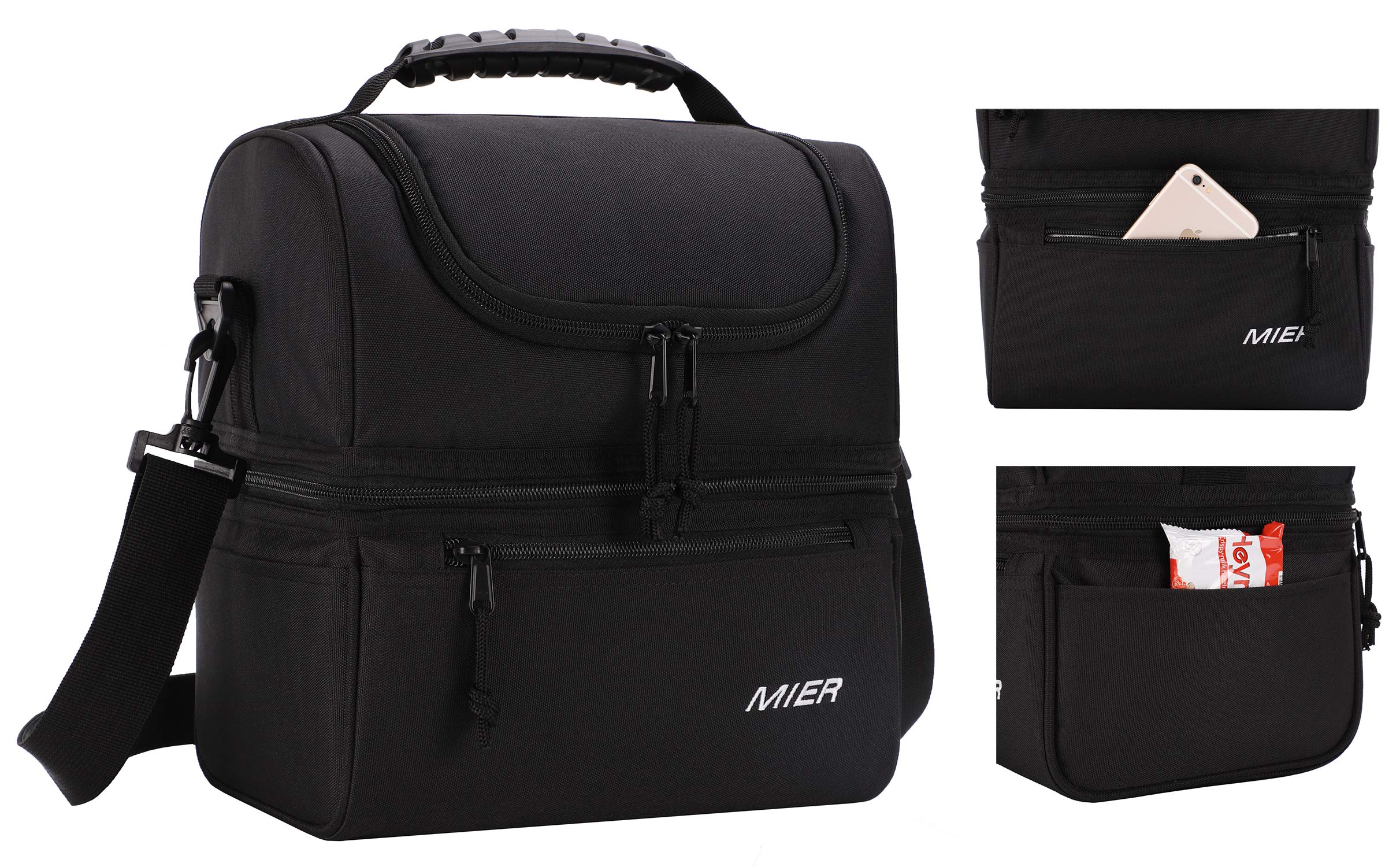 MIER Adult Lunch Box Insulated Lunch Bag Large Cooler Tote Bag for Men