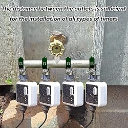 Yayamz 4 Way Garden Hose Splitter, Heavy Duty Brass