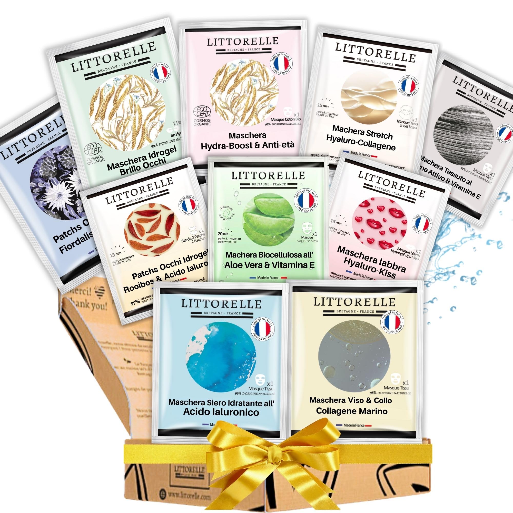 Littorelle Skincare Beauty Box - 12 Face and Eye masks - Made in France