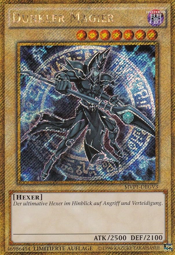 MVP1-DEGV3 - Dunkler Magier - Gold Secret Rare - Yu-Gi-Oh - Deutsch 1. Auflage